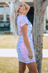 Family Matching Mom Multicolor Tie-Dye Mini Dress